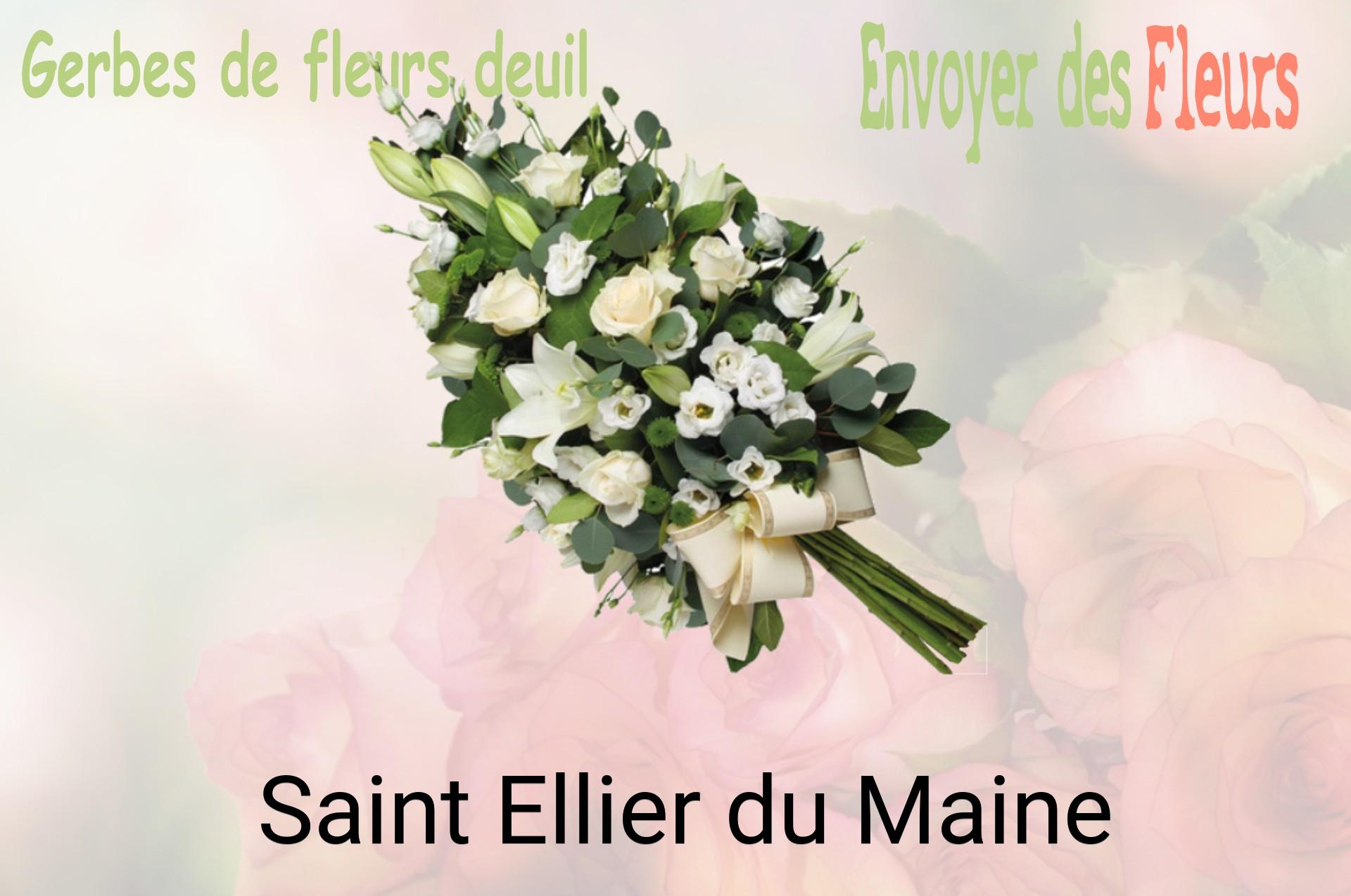 Gerbe de fleurs de deuil livrée à Saint-Ellier-du-Maine